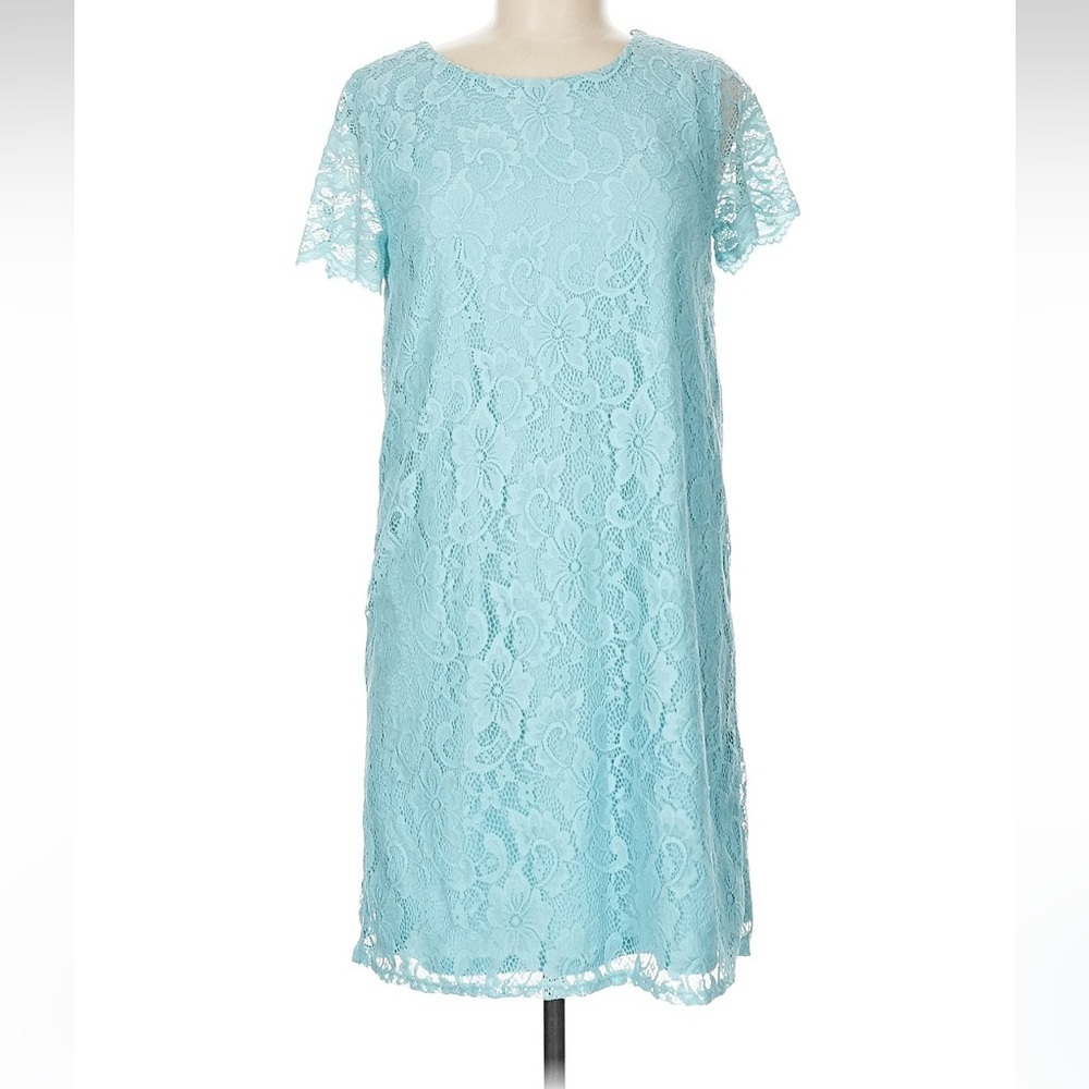 Juicy Couture Light Blue Lace Shift Dress